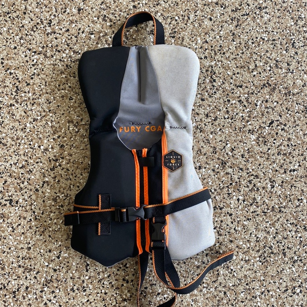 Fury CGA Kids Life Vest - Black and Gray